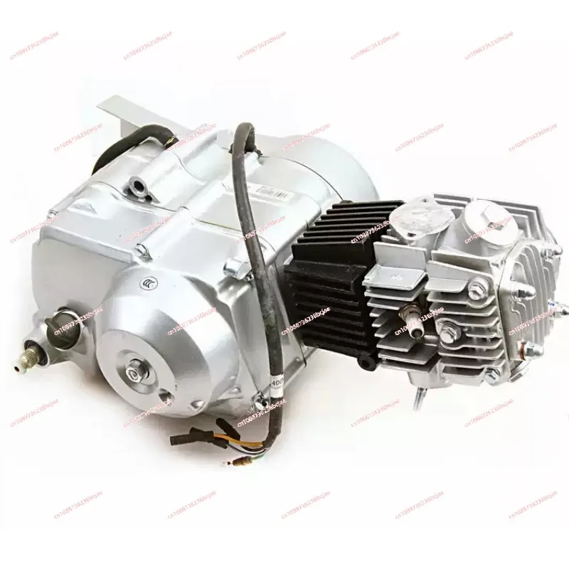 Motorcycle engine foot start, automatic clutch cycle engine