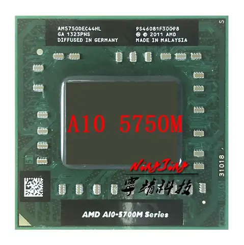AMD A10-Series A10-5750M A10 5750M 2.5 GHz Used Quad-Core Quad-Thread CPU 35W AM5750DEC44HL Socket FS1