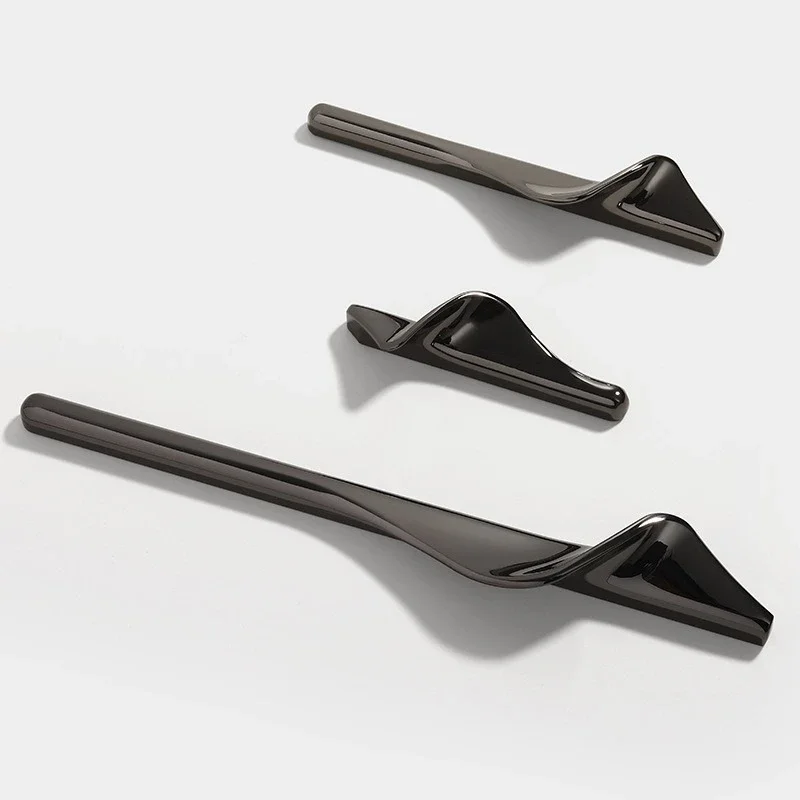 S-شكل الفني الفاخر ضوء نمط مقابض باب خزانة الملابس الراقية خزانة مقابض للأدراج الحديثة بسيطة مقابض خزانة المطبخ #3