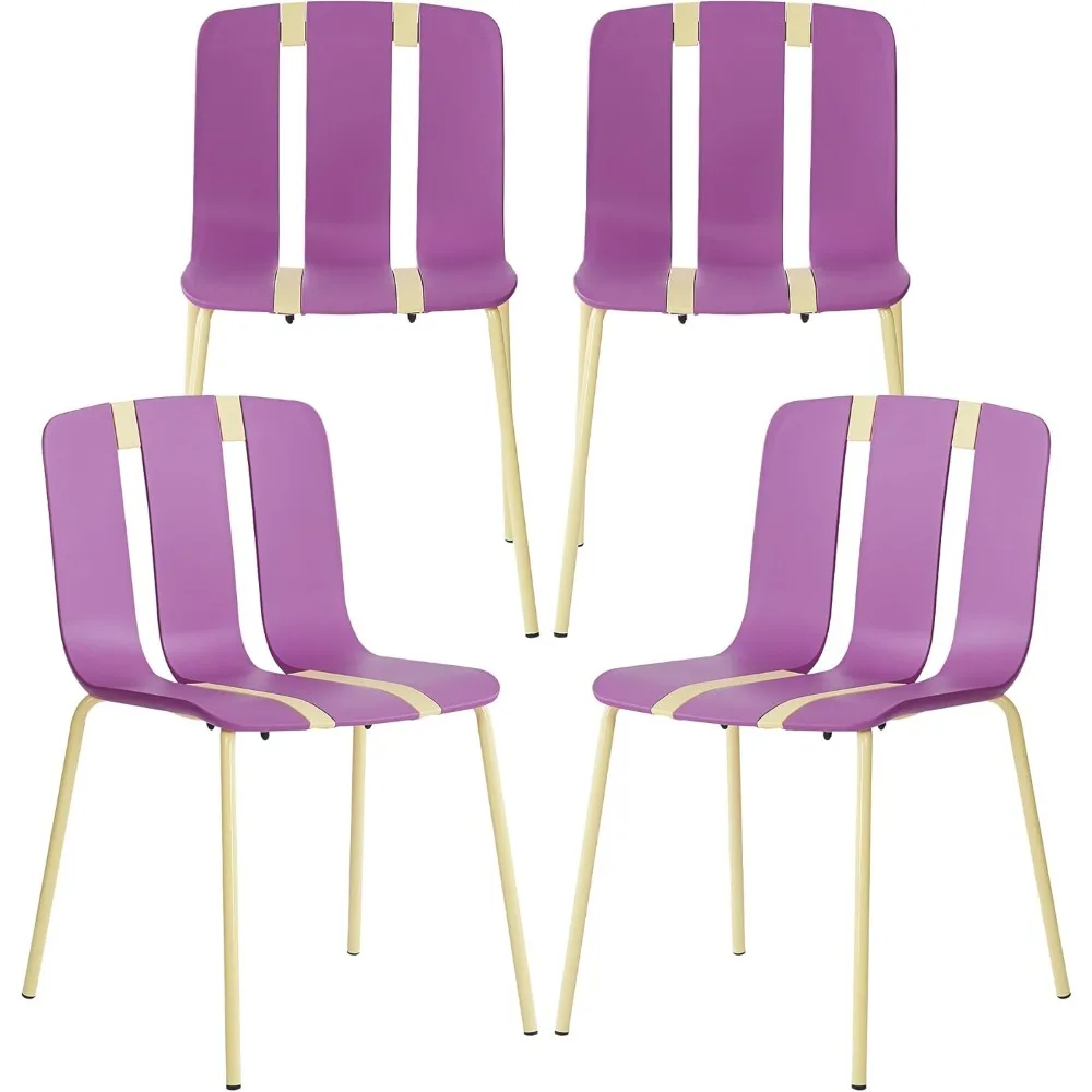 

Modern DIY Assembly Plastic Dining Chairs, Interactive Two-Tone Chairs, Creative Color Block Seating, Playful Furniture,