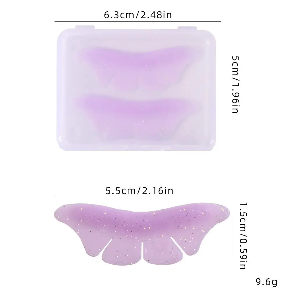 Cuscinetti per permanente ciglia in silicone Estensione ciglia a forma Spessori per ciglia Scudo per sollevamento ciglia riutilizzabile con glitter