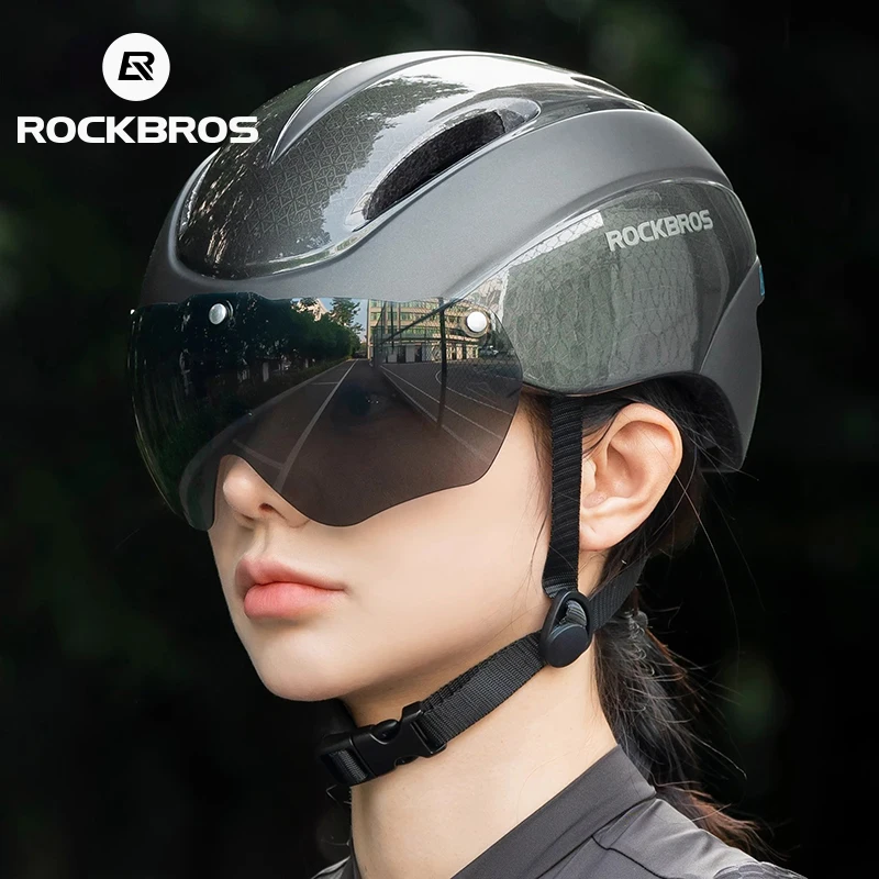 

ROCKBROS Cycling Helmet Men Women Comfortable Breathable Adjustable With Goggles Integrally Molded MTB Road Bike Safety Helmet
