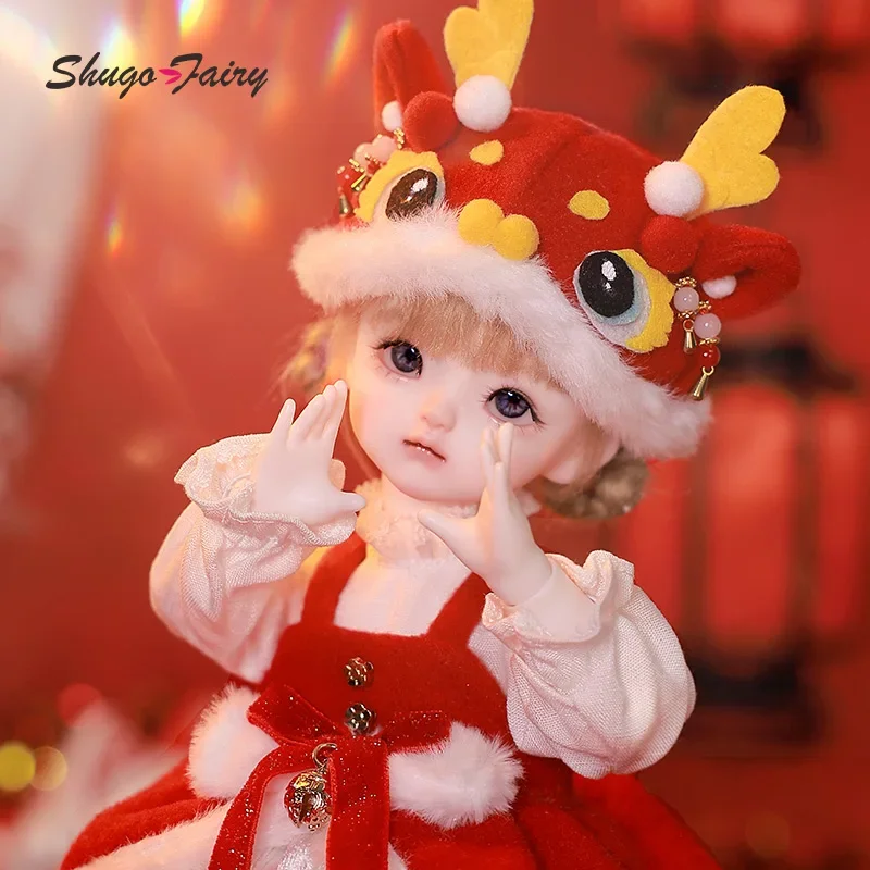 Salvio Bjd Doll 1/6 DunDun May Wandy NewYear Dragon Red Reborn Blythe Resin Ball Jointed FullsetA Art Dolls for Girls Shugafairy