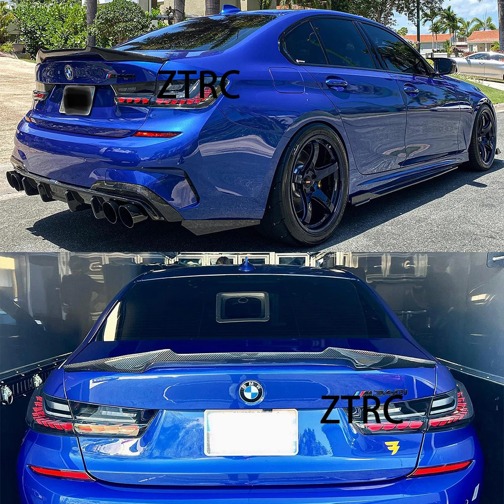 Car Spoiler For BMW 3 Series G20 G28/G80 M3 M4 Style Real carbon fiber material Rear Spoiler Trunk wing 2019-2024