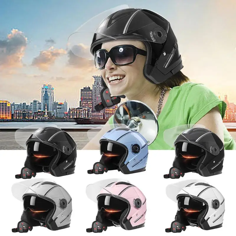 

Casco Capacities Double Dual-lens Motorcycle Full-face Helmets Adjustable Comfortable Mountain Road Cycling Helmets Accessories