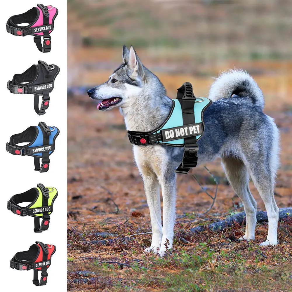 

Solid Color Dog Vest Harness Easy Control Classic Handle For Small Medium And Large Pet Dog Walking No Pull Reflective Heavy Dog