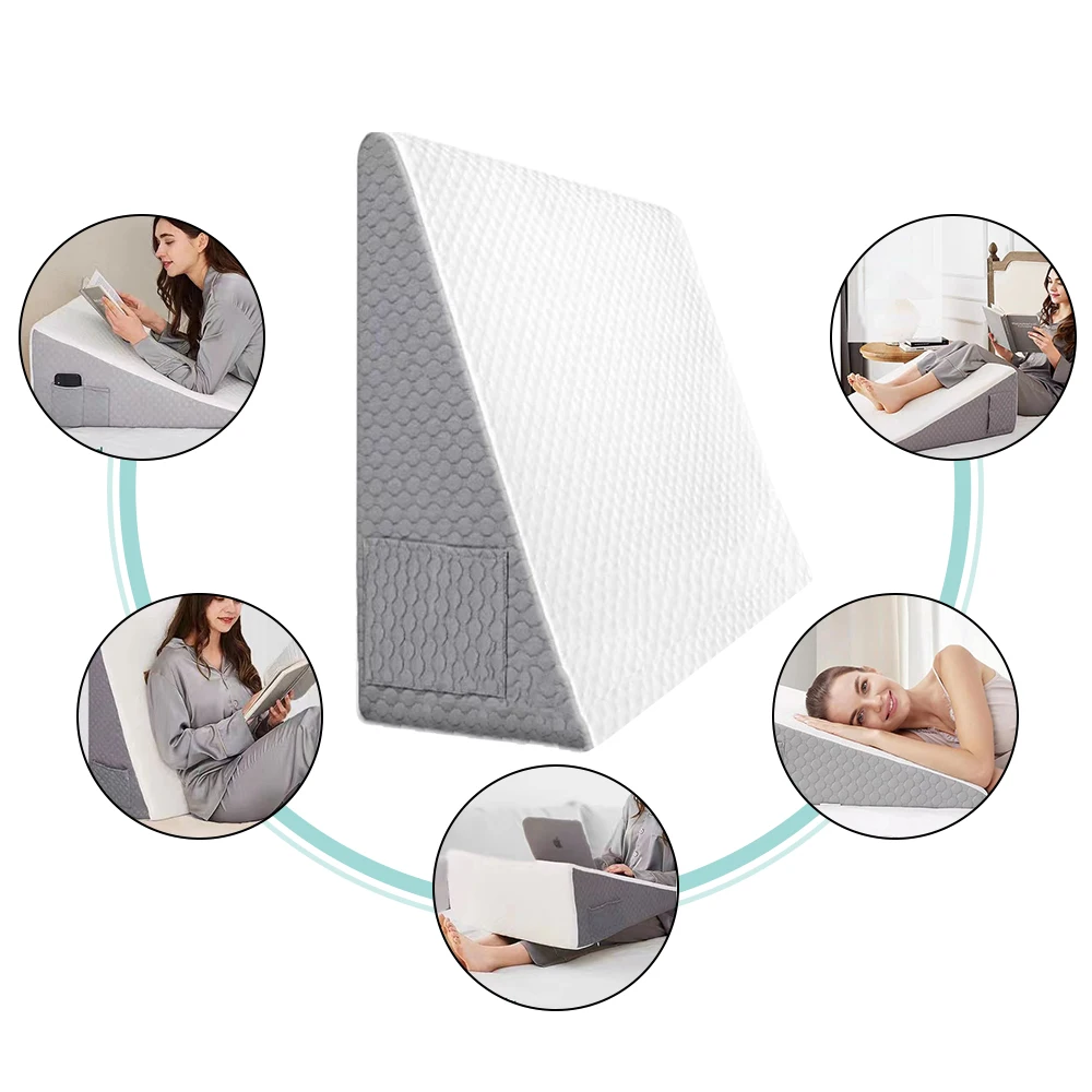 Triangle Seat Backrest Neck Support for Sleeping After Surgery Removable Washable Feet Cushion Bed Wedge Pillow