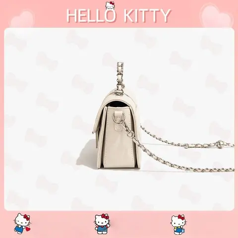 Hot Hello Kitty Fashion Handbag Anime Cute Girl Advanced Versatile Crossbody Bag KT Printing Shoulder Bag Exquisite Gift Box