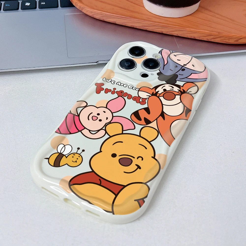 Poohs Bear Winnies Family Phone Case for Vivo Y50 Y36 Y35 Y30 Y28 Y22 Y21 Y20 Y19s V40 Lite V30 V30e V23 S12 4G 5G 3D Soft Cover