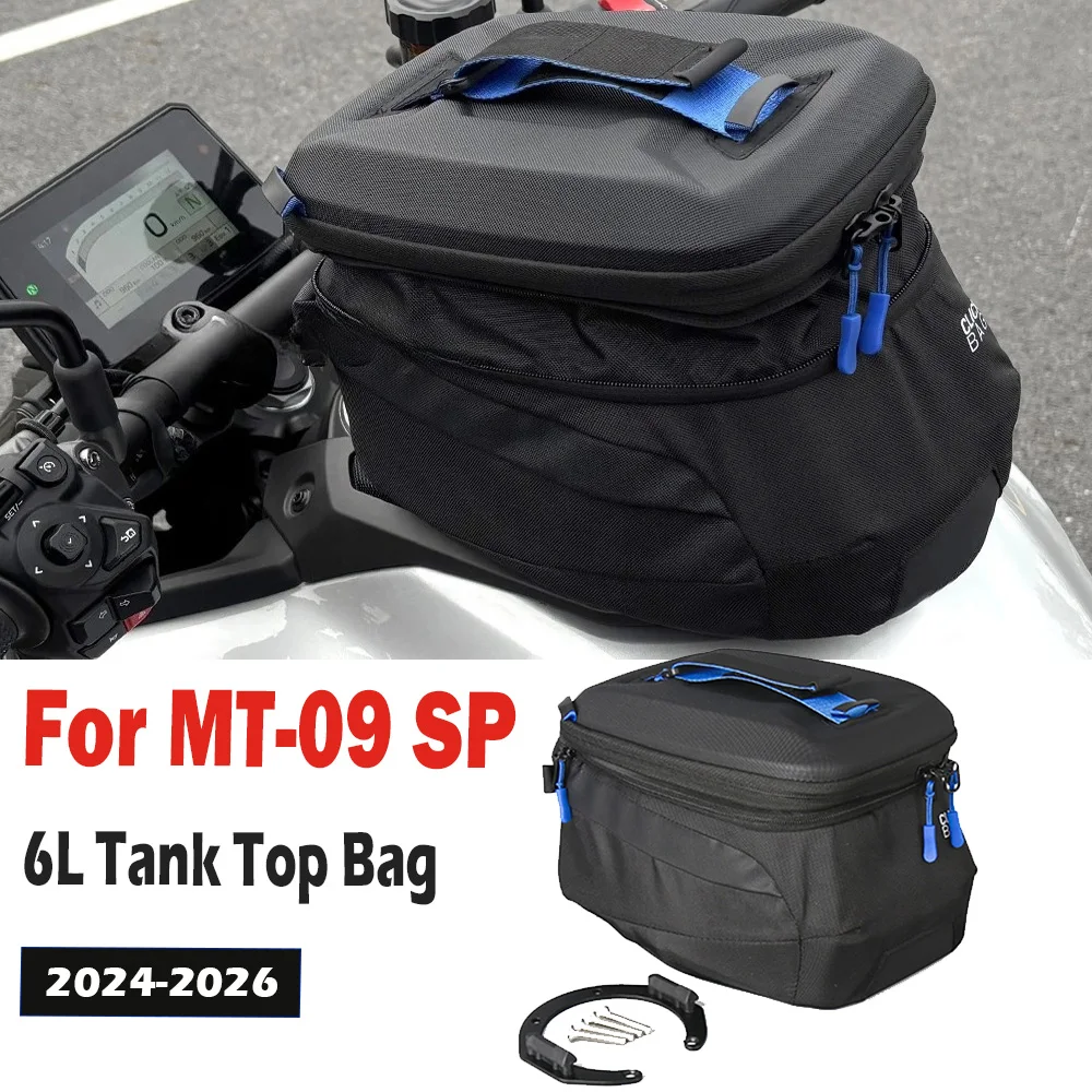 

2024 2025 2026 Motorcycle Tank Bag Detachable Fuel Tank Luggage Saddlebag For YAMAHA MT 09 MT-09 MT09 SP Storage Bags