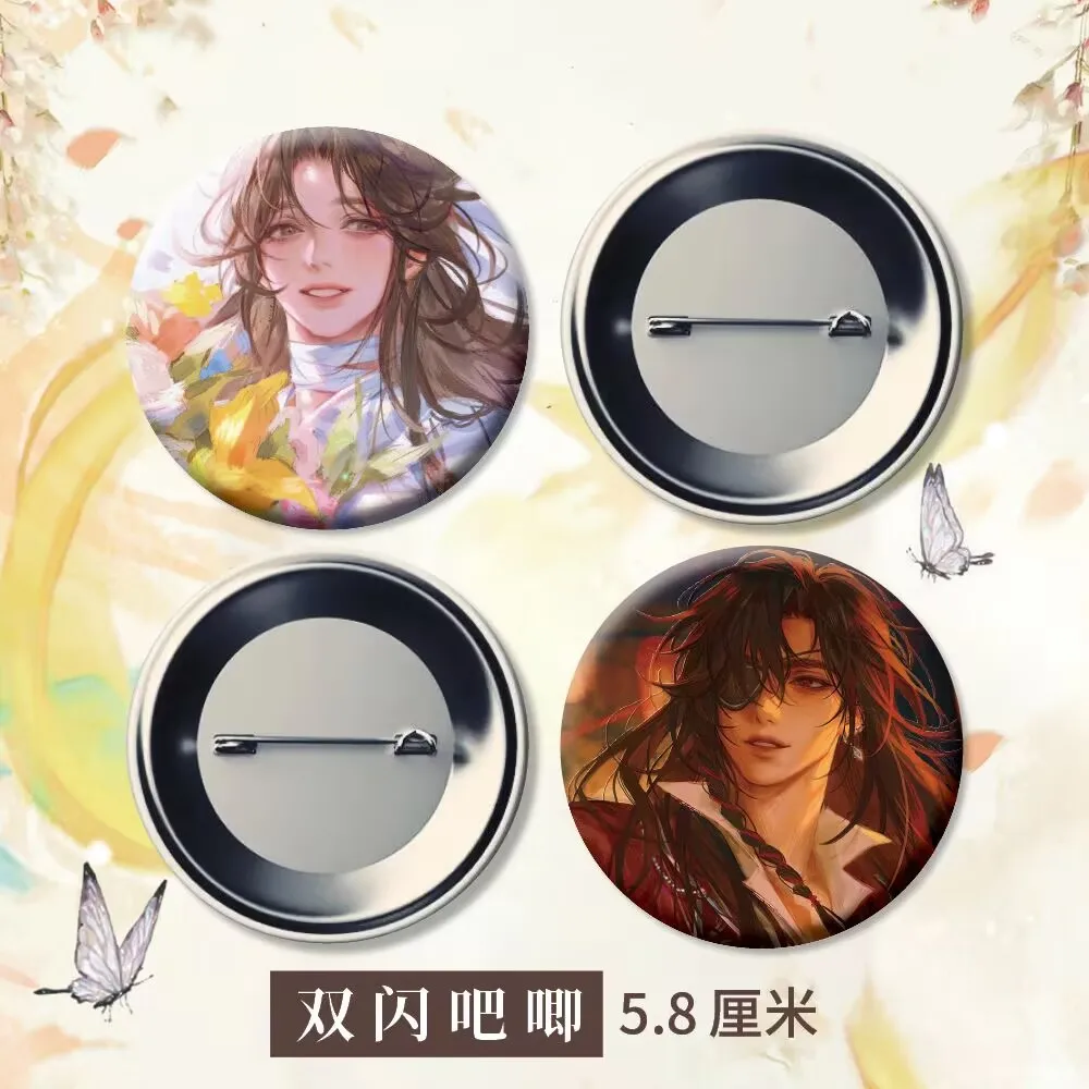 

Оригинальная периферия «Небесного чиновника Bestows Blessings» «Xie Lian Hua cheng», сверкающая жесть, значок, брошь в подарок