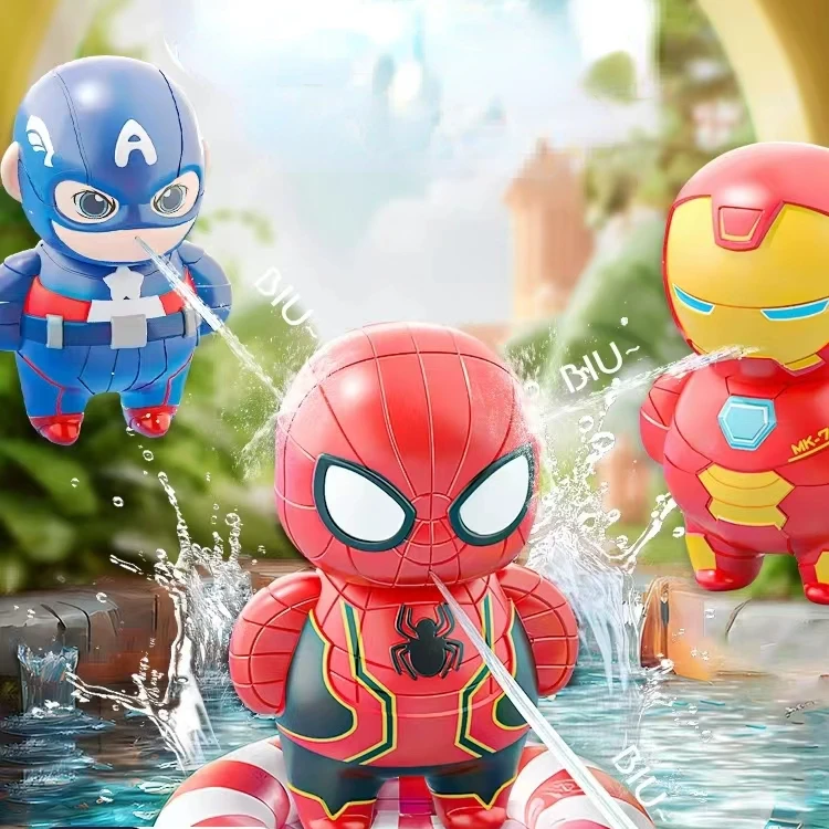 Disney Anime Spiderman Water Gun Iron Man Captain America Beach Summer Water Fight Toy Outdoor Fun Toy for Children Boy Girl