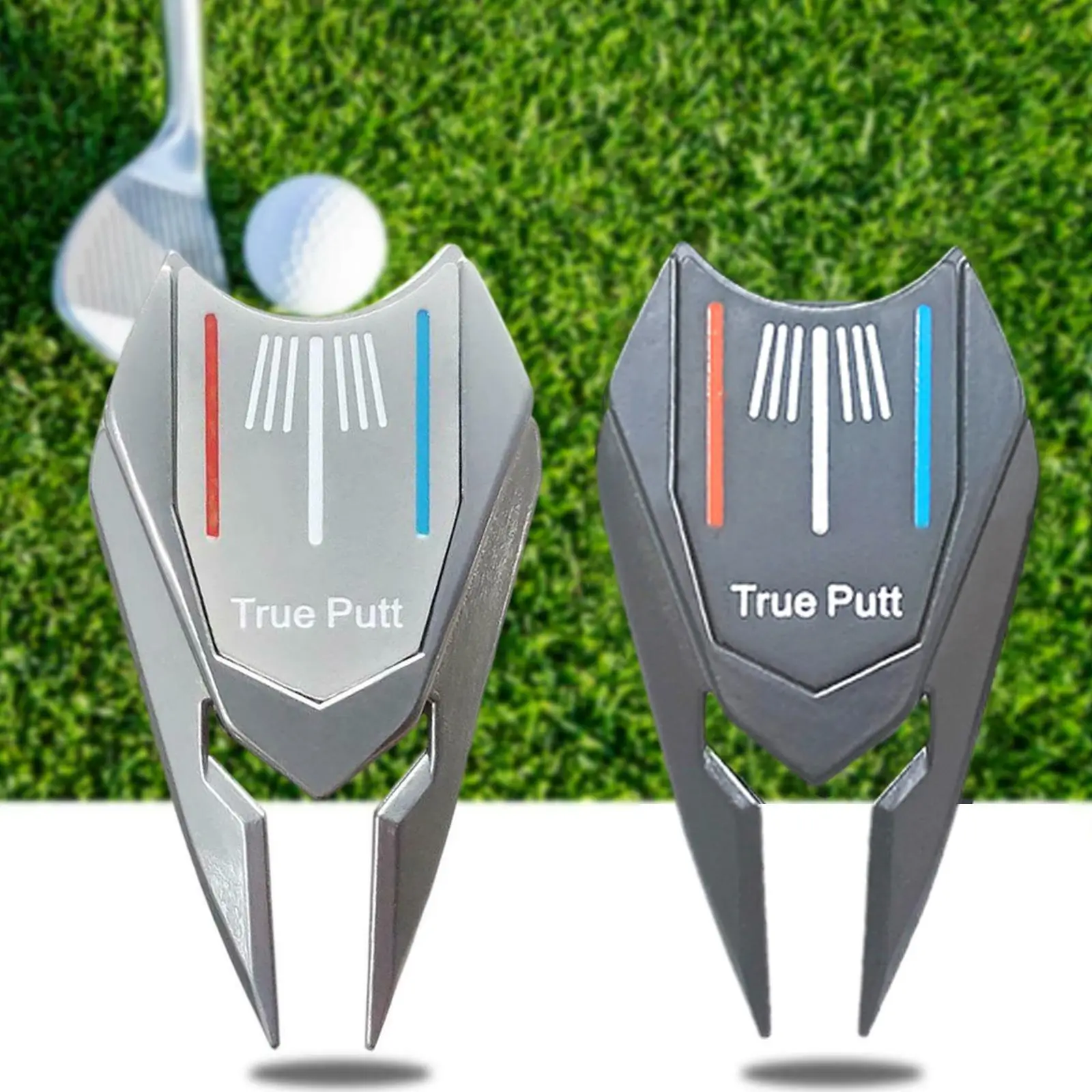 1PCS True Putt Tool & Marker New Golf Putter Accessory Fork Golf Tool Golf Aid Alignment Ball Equipment Marker Golf D2E4