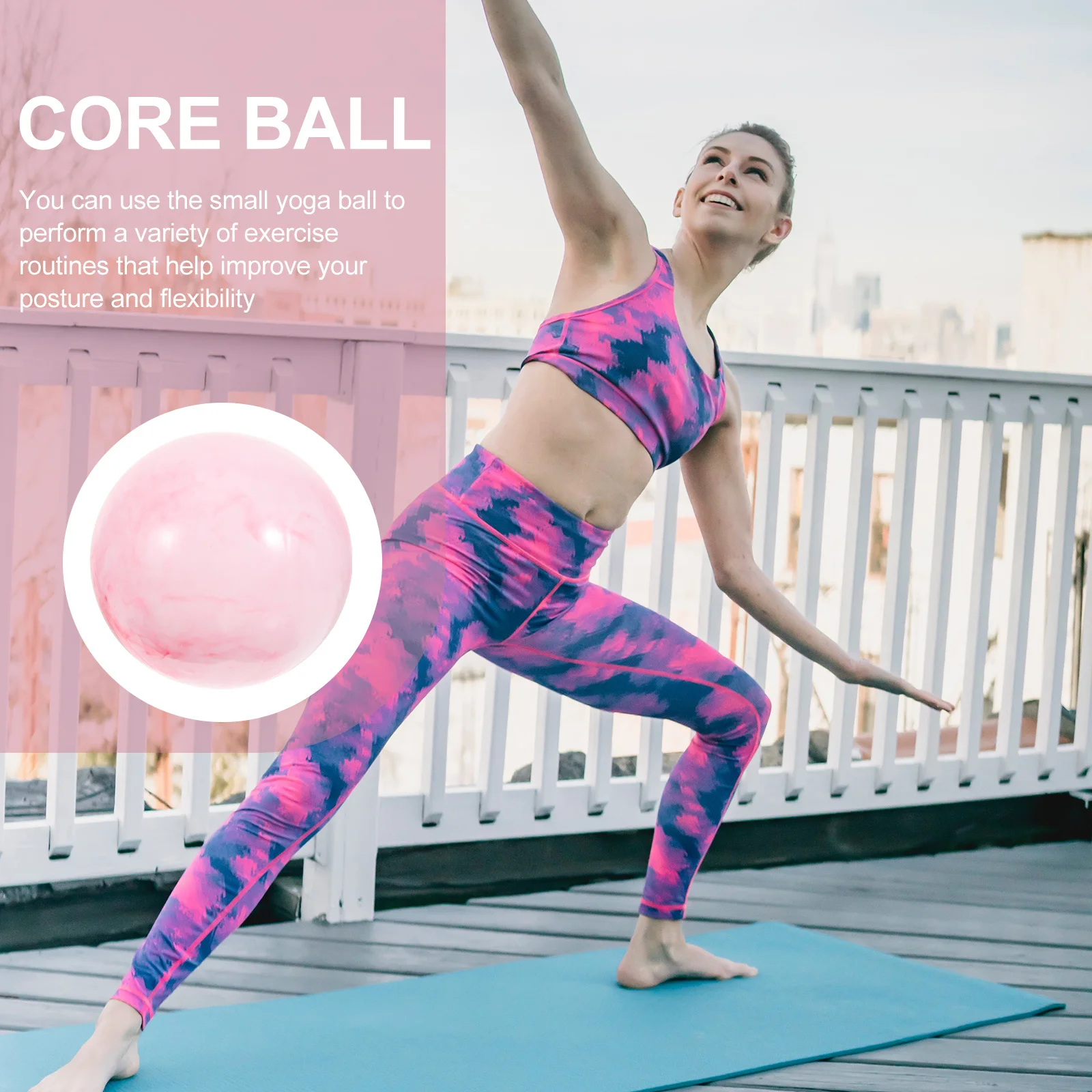 

2Pcs Reusable Yoga Ball Professional Workout Supply Improve Posture Flexibility Strengthen Muscles