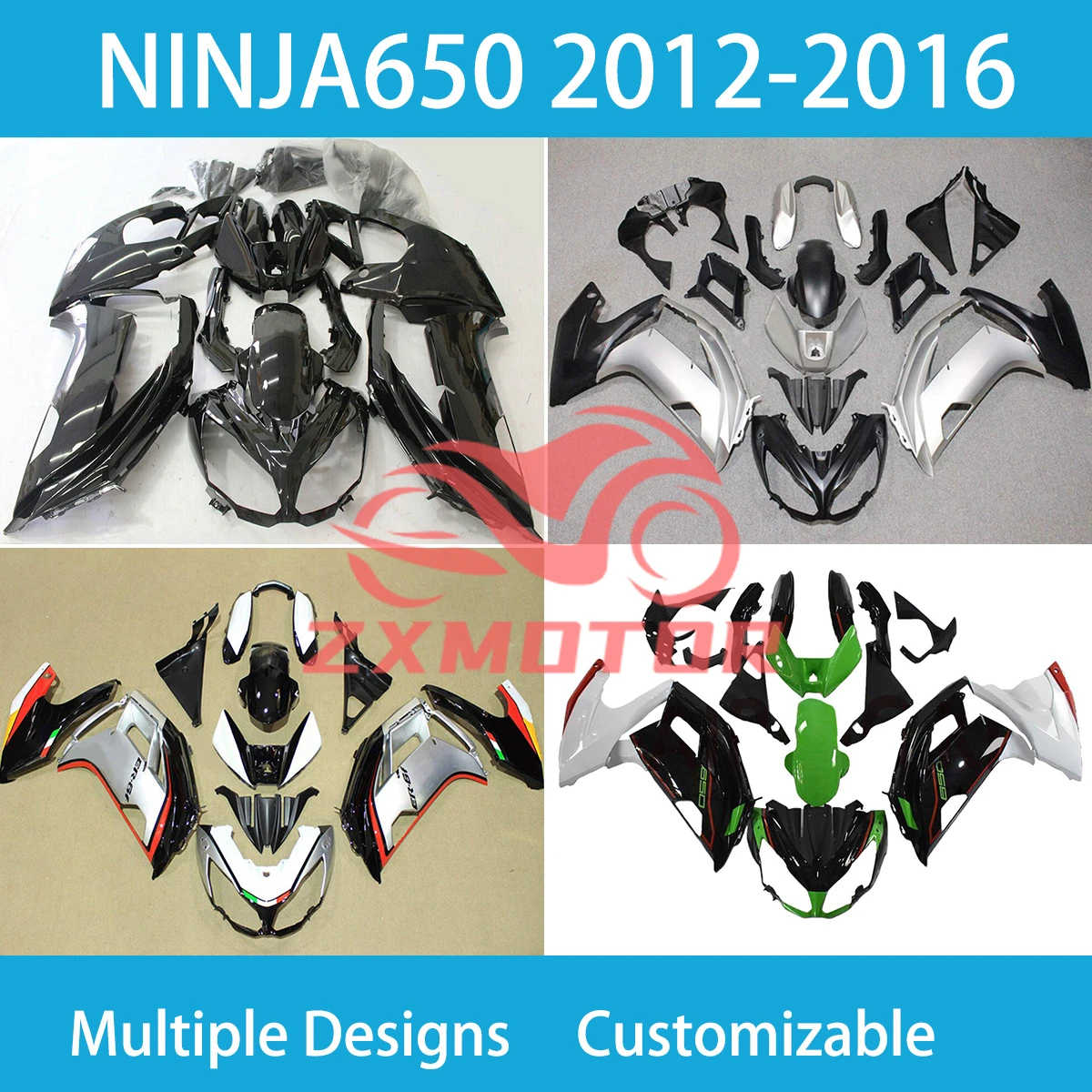 

NINJA650 2012 2013 2014 2015 2016 обтекатель двигателя для KAWASAKI ER-6F 12 13 14 15 16 комплект пластиковых обтекателей для мотоцикла