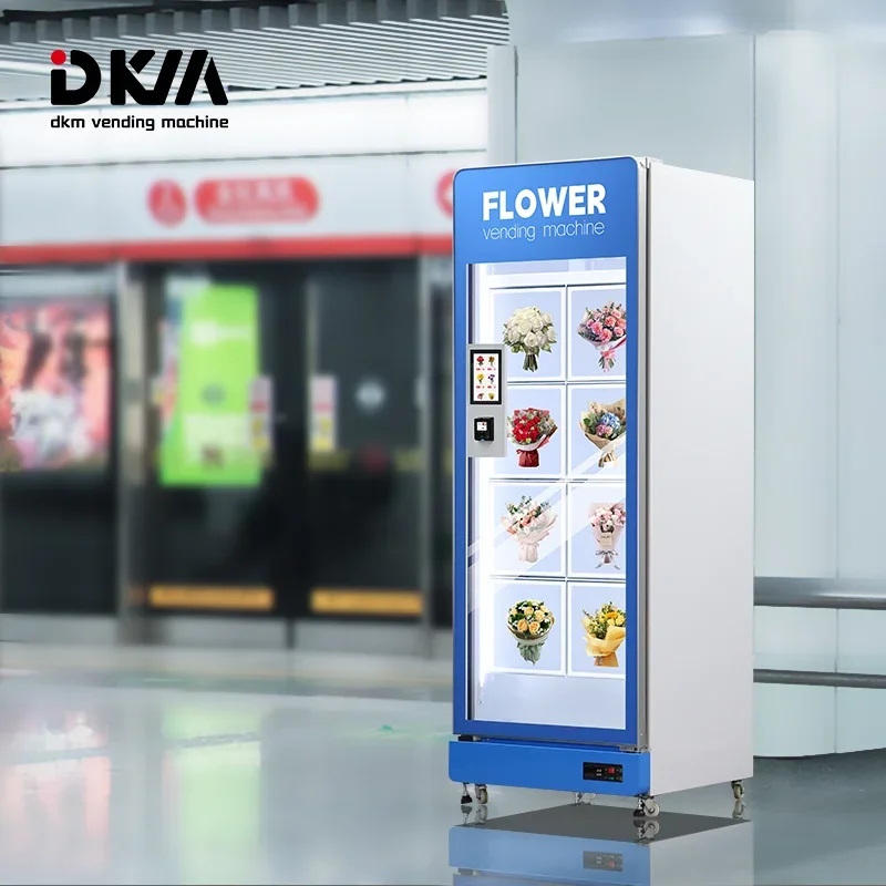 Hot Selling DKM China Automatic Refrigerator Fresh Flower Bouquet Vending Machine for Sale