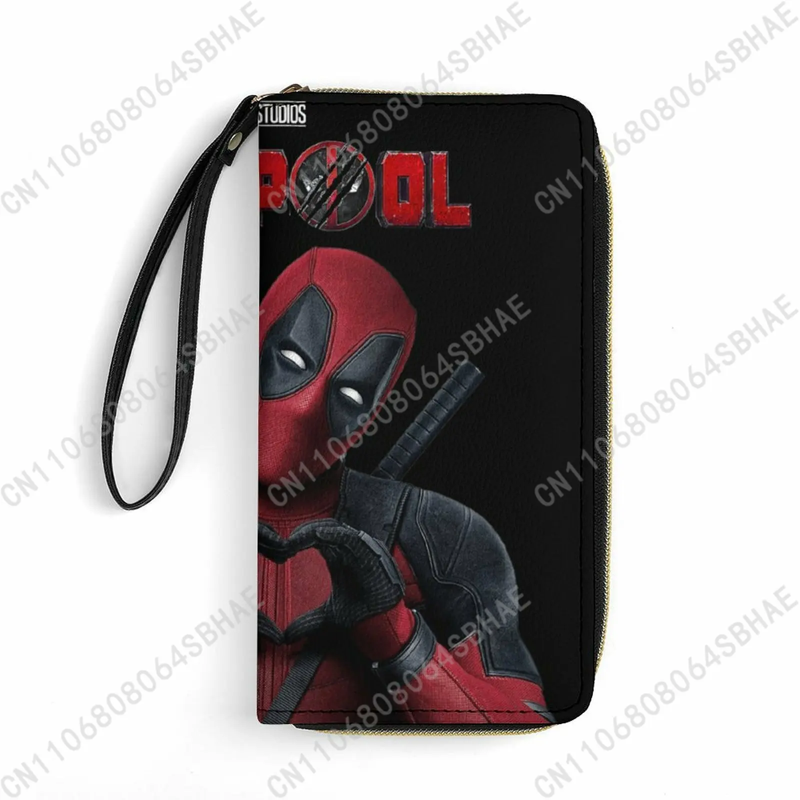 

Marvel Deadpool Custom PU Leather Wallet Rope Handle Small Portable Card Holder Men Women Purse Gift Friend Parents Cosplay