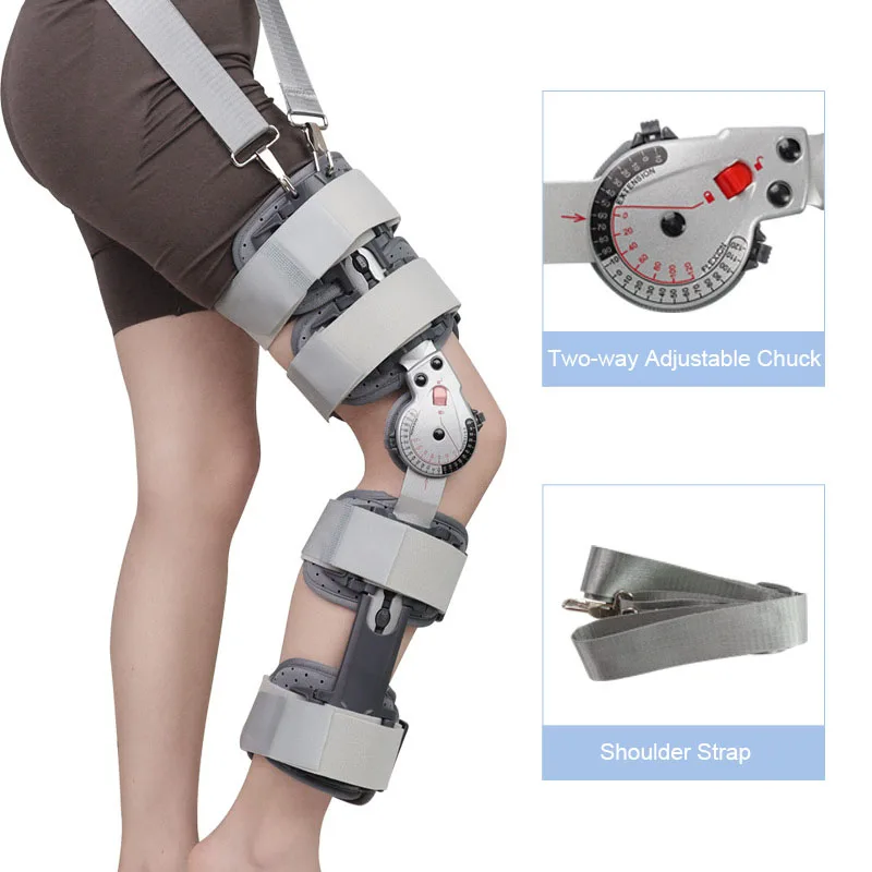 Knee Joint Fixation Brace Fracture Ligament Strain Medical Bracket Adjustable Postoperative Meniscus Lower Extremity Fixator