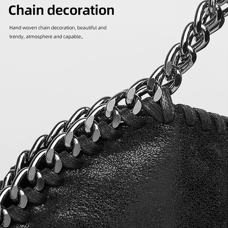 SHELKSBAG 2026 New Women's Chain Bags Luxury Designers Foldable Shoulder Bag Elegant Vintage Large Capacity Pu Leather Handbag