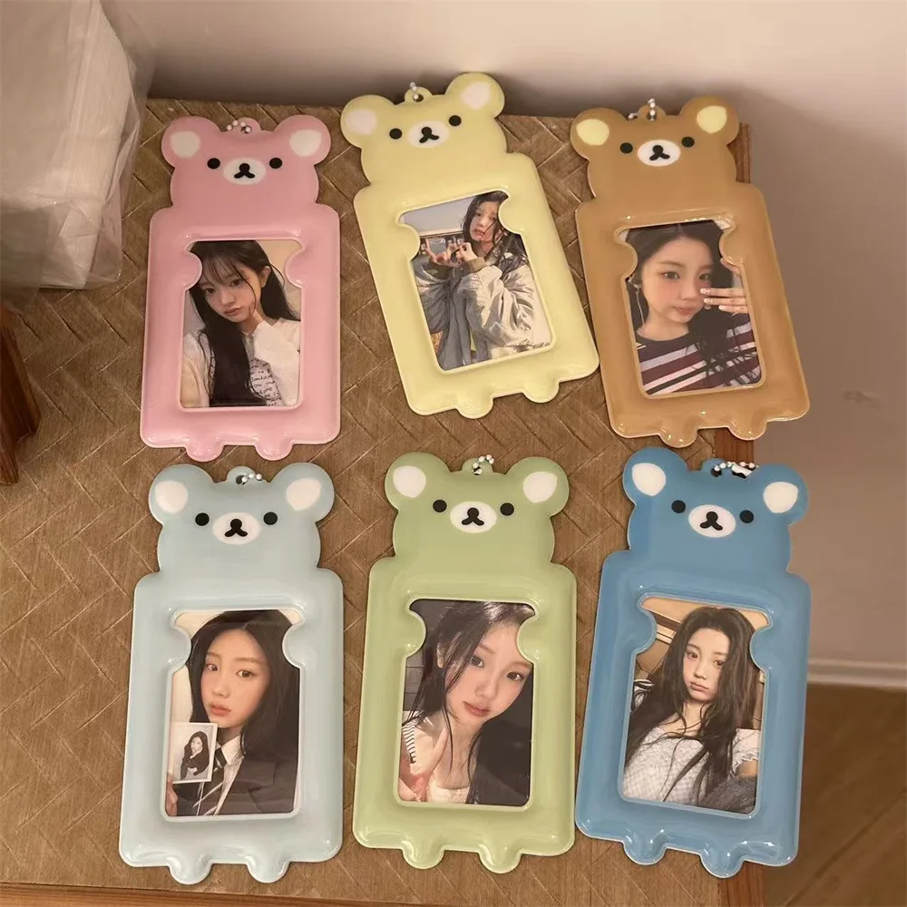 حامل بطاقات لطيف عتيق من Rilakkuma Alien مقاس 3 بوصة لملحقات تخزين بطاقات الحرم الجامعي لصور الهوية بولارويد