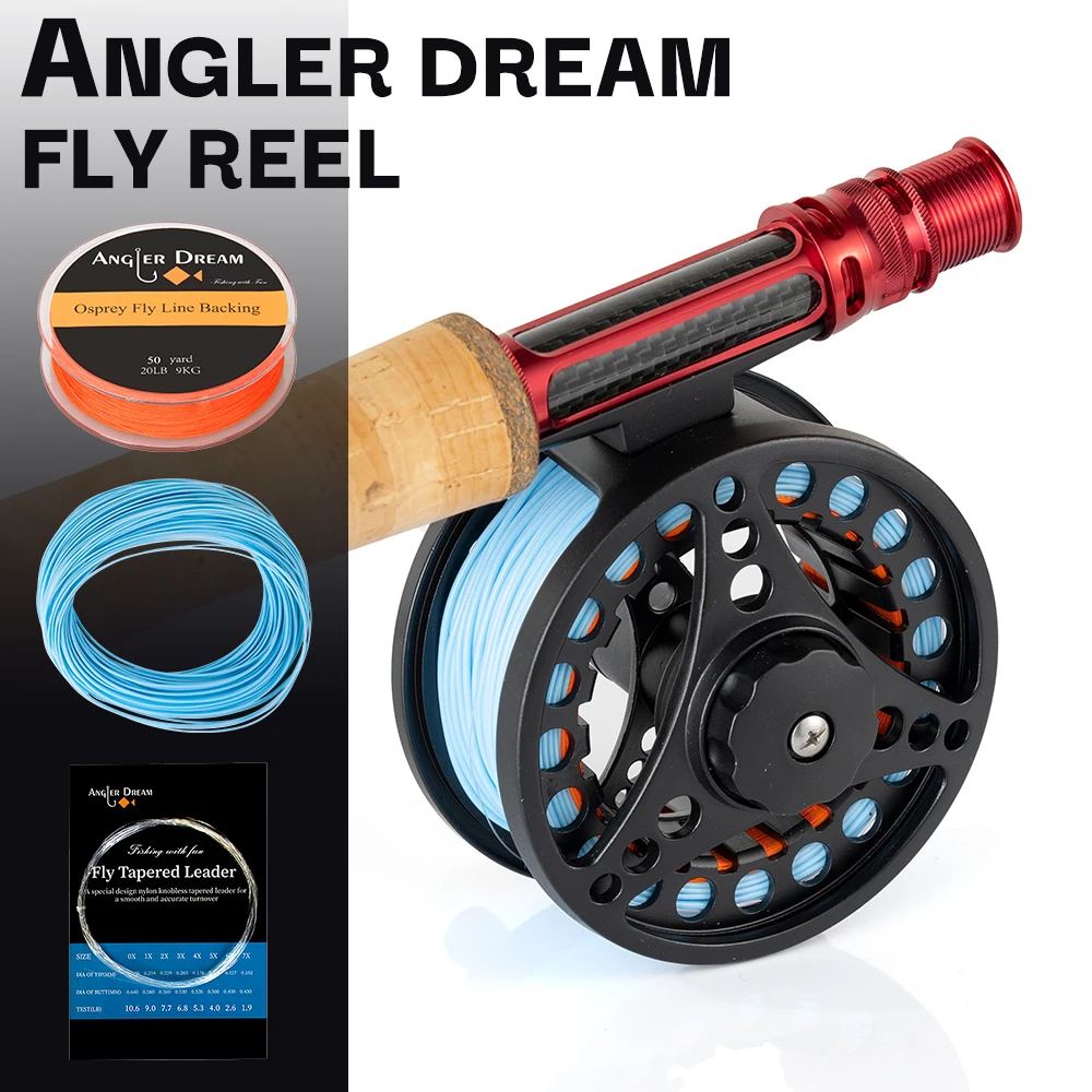 Imagem -02 - Liga de Alumínio Grande Arbor Fly Fishing Reels Black Fly Reel com Linha Azul Combo Peso Forward wt 2wt wt 4wt 6wt 8wt