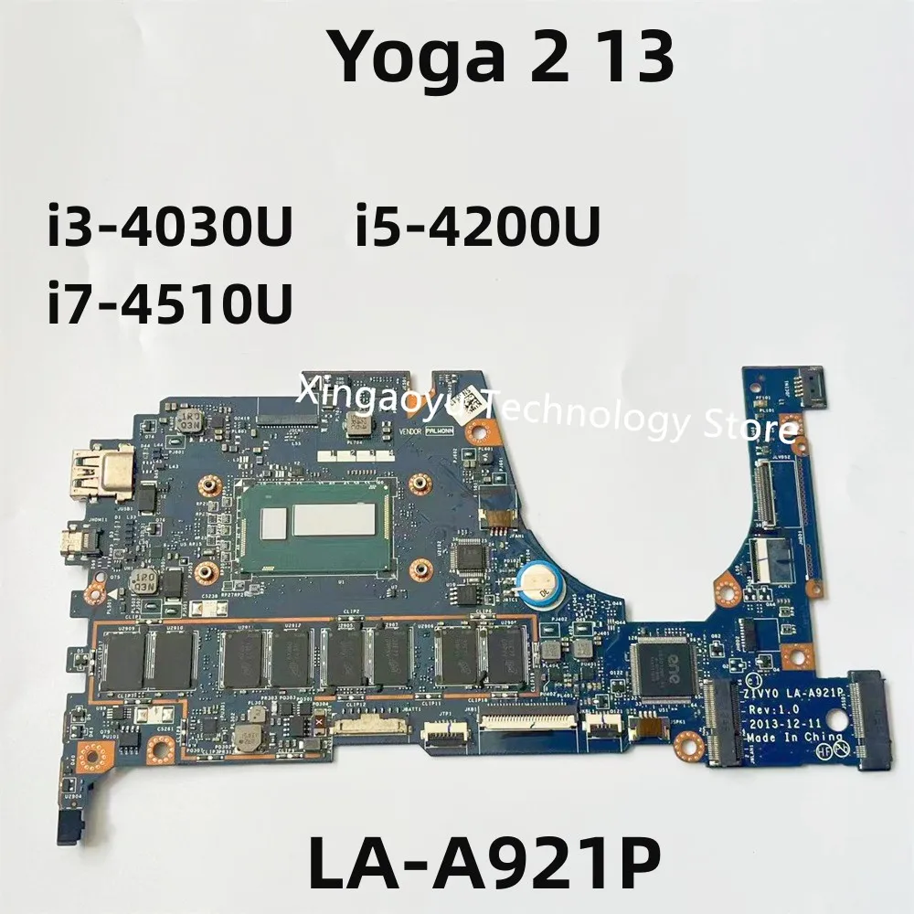 

ZIVY0 LA-A921P For Lenovo Yoga 2 13 Laptop Motherboard With i3-4030U i5-4200U i7-4510U 4G/8GB-RAM 100% Tested Perfectly