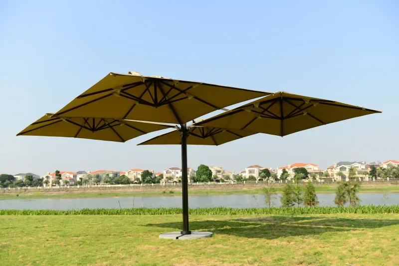 Factory Direct Sale Outdoor Patio Umbrella, Market Style for Balcony Table Terrace Garden Deck,Yard furniture 2 head umbrella