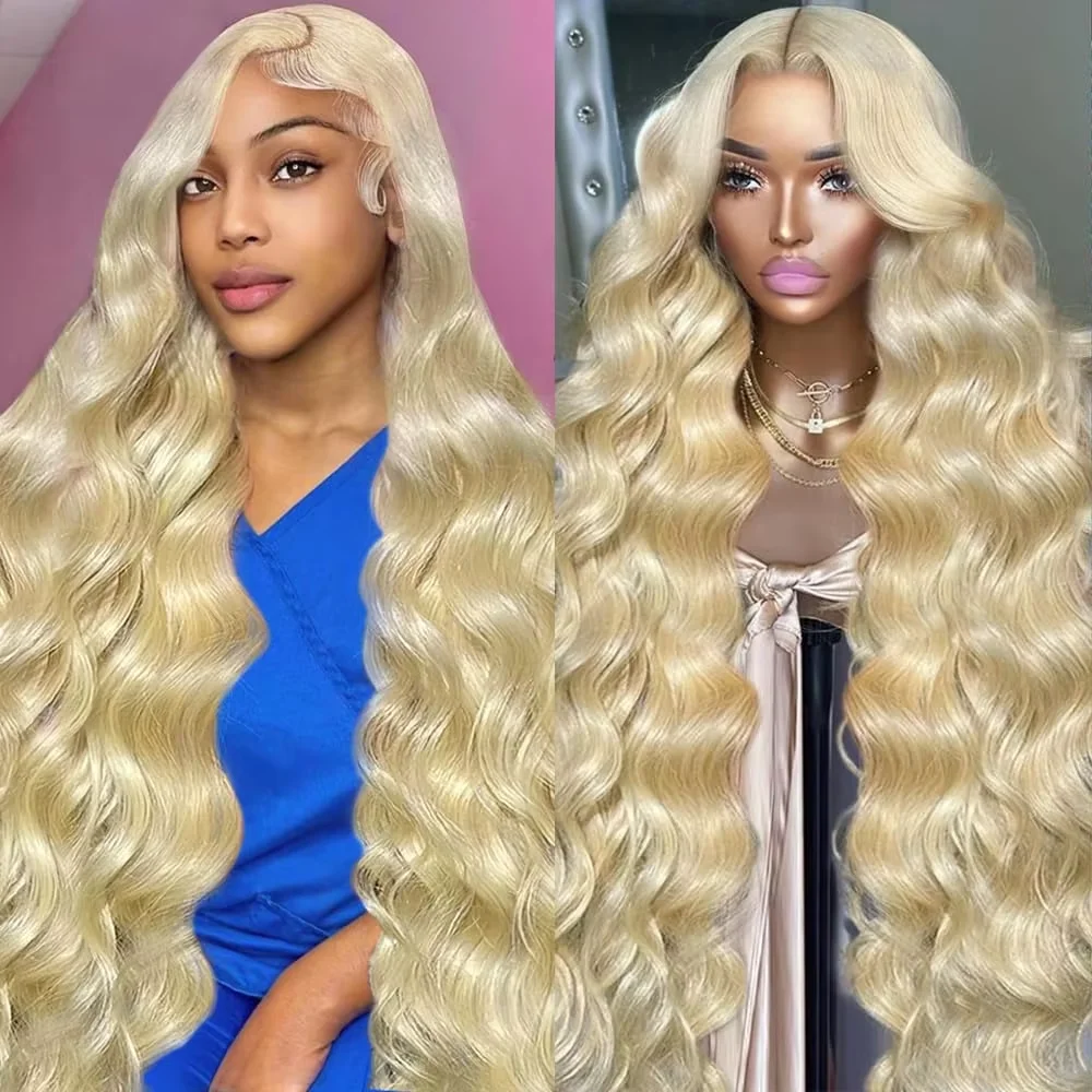 

613 HD Lace Frontal Wig 13x4 200 Density Blonde 13x6 Lace Front Wigs Human Hair Pre Plucked Bleached Knots with Baby Hair