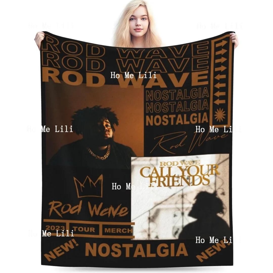 Rap Rod R&B Wave Flannel Rap Throw Classic Cover Blanket Soft Warm Air Conditioning Blanket