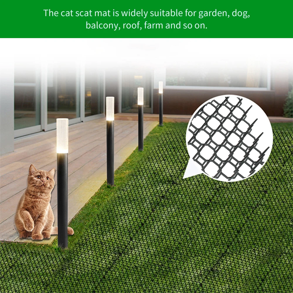 12Pcs Cat Thorn Mat Garden Anti-Cat Dog Repellent Mat Protects Plants Indoor Outdoor Garden Deterrent Devices Home Dog Repellent