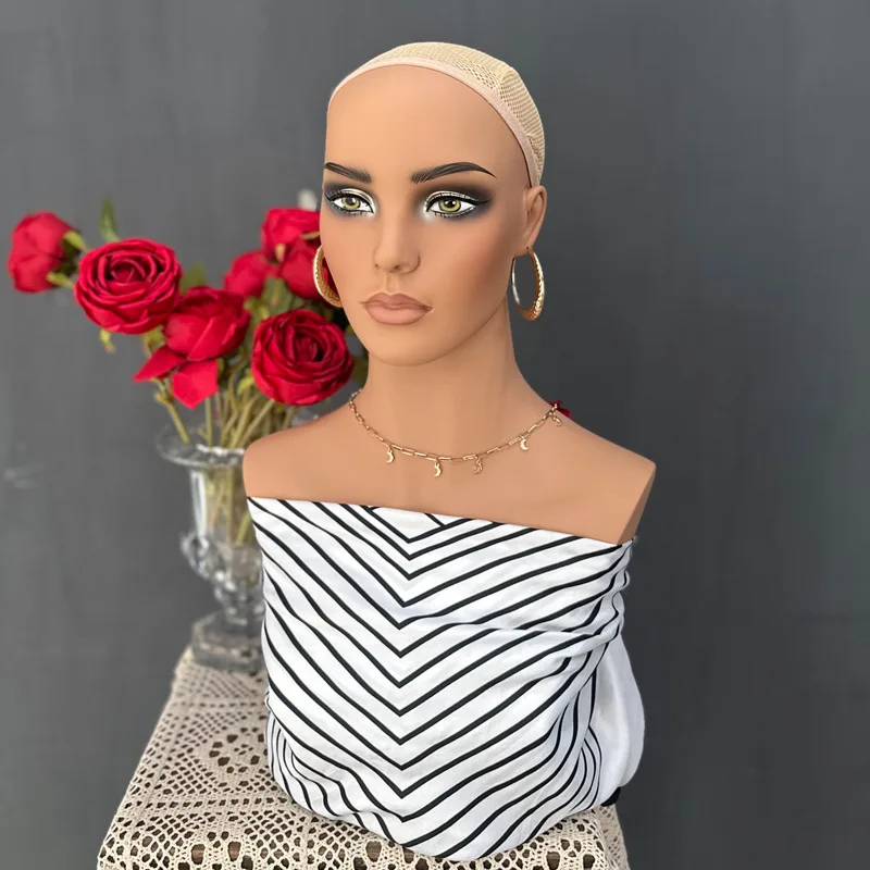 High Grade European and American Head Mannequin for Wig Display Detachable Head Rotatable Female Model Head Doll Props