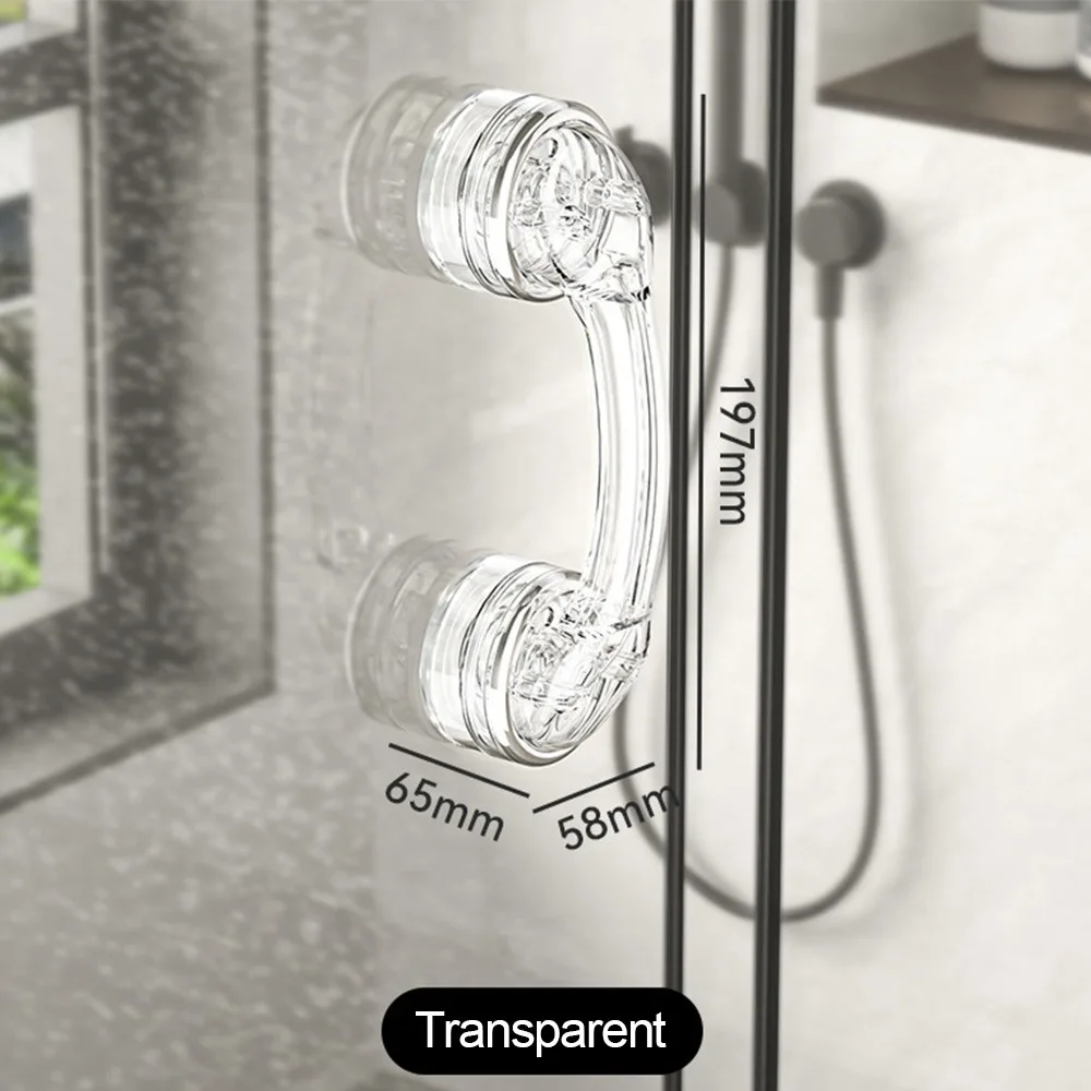 

Durable Suction Cup Door Handle Punch-free Removable Sliding Door Handle ABS Waterproof Auxiliary Wardrobe Handle