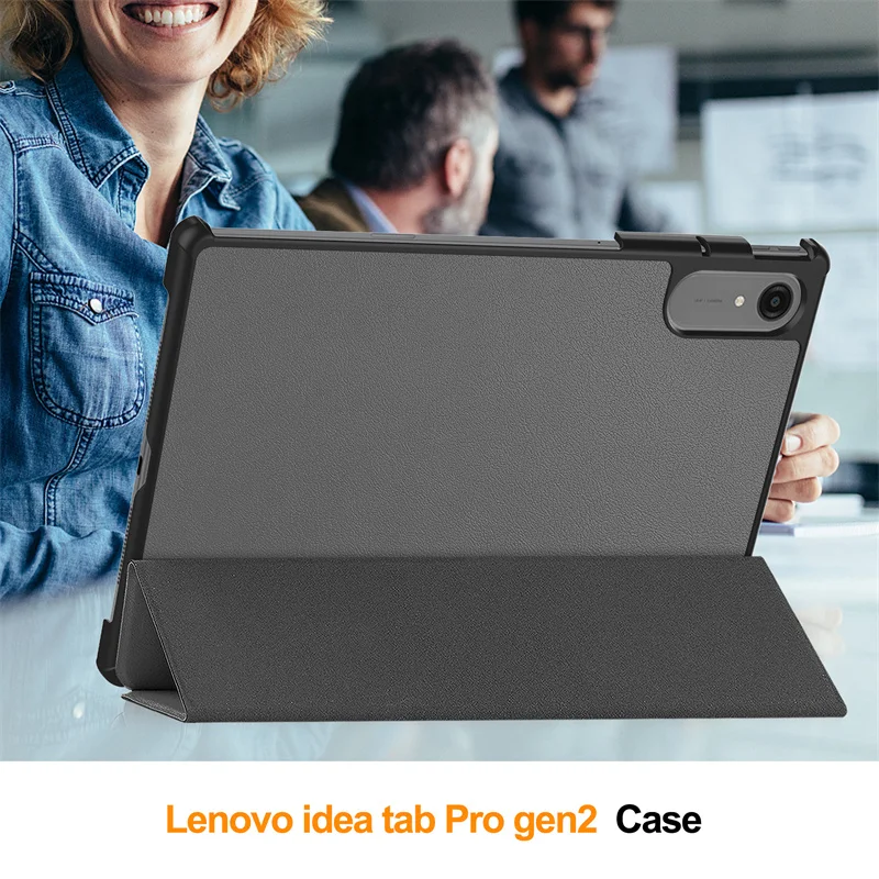 For Lenovo Idea Tab Pro Gen 2 13 inch Case TB390FU Trifold Magnet Leather Stand Hard Smart Cover For Idea Tab Pro Gen 2 Case 13"