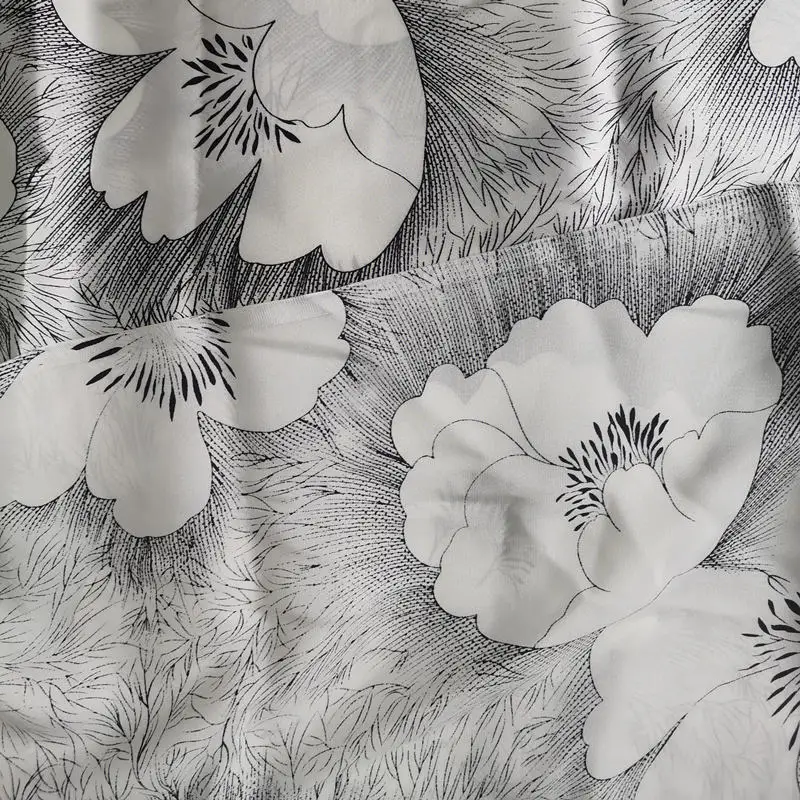 Hot Sell 100% Mulberry Silk Fabric Nature Pure Charmuse Printed For Dress Bedding Scraf #LS07122