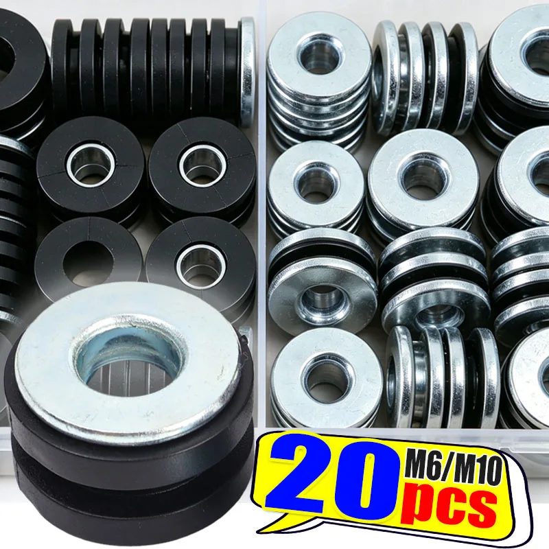 Kit de Parafusos de Carenagem, Arruelas Amortecedoras, Ilhós de Borracha para Motocicleta, Buchas de Aço e Espaçadores para Acessórios Honda Suzuki ATV M6/M10