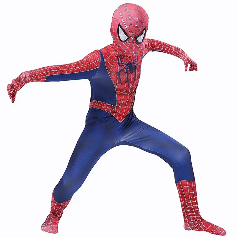 Tobey Maguire disfraz de Spiderman, traje de superhéroe, Zentai, disfraz de Halloween para niños y adultos