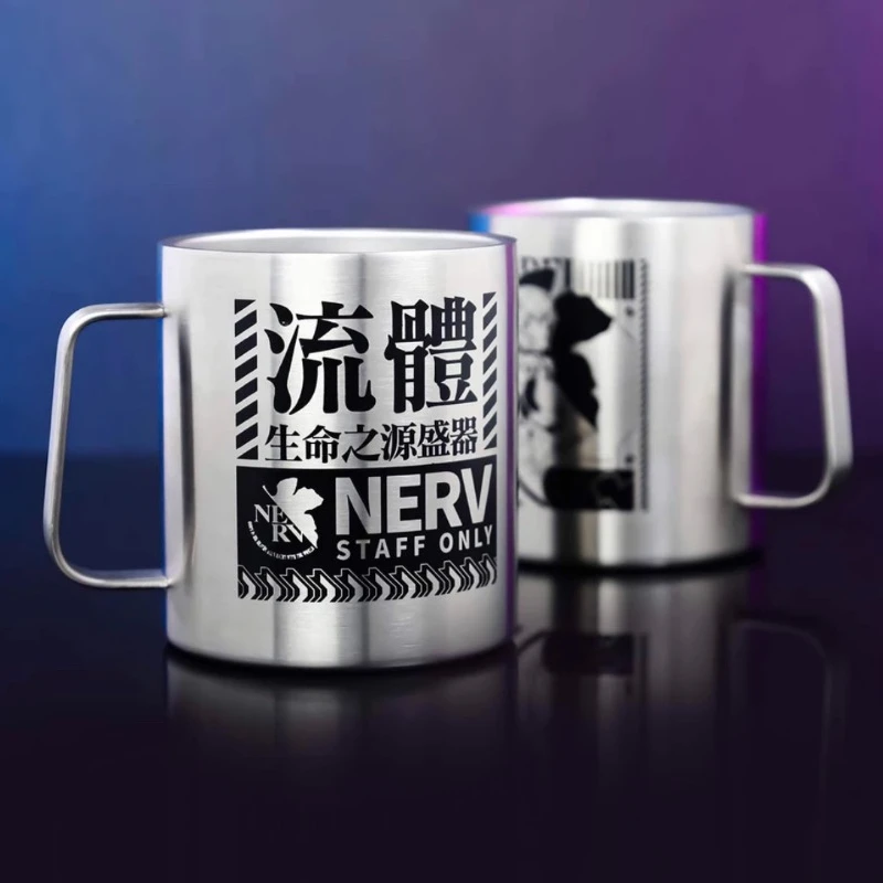 

Anime EVA Neon Genesis Evangelion peripheral metal cup stainless steel cup Ayanami Rei Asuka peripheral accessories