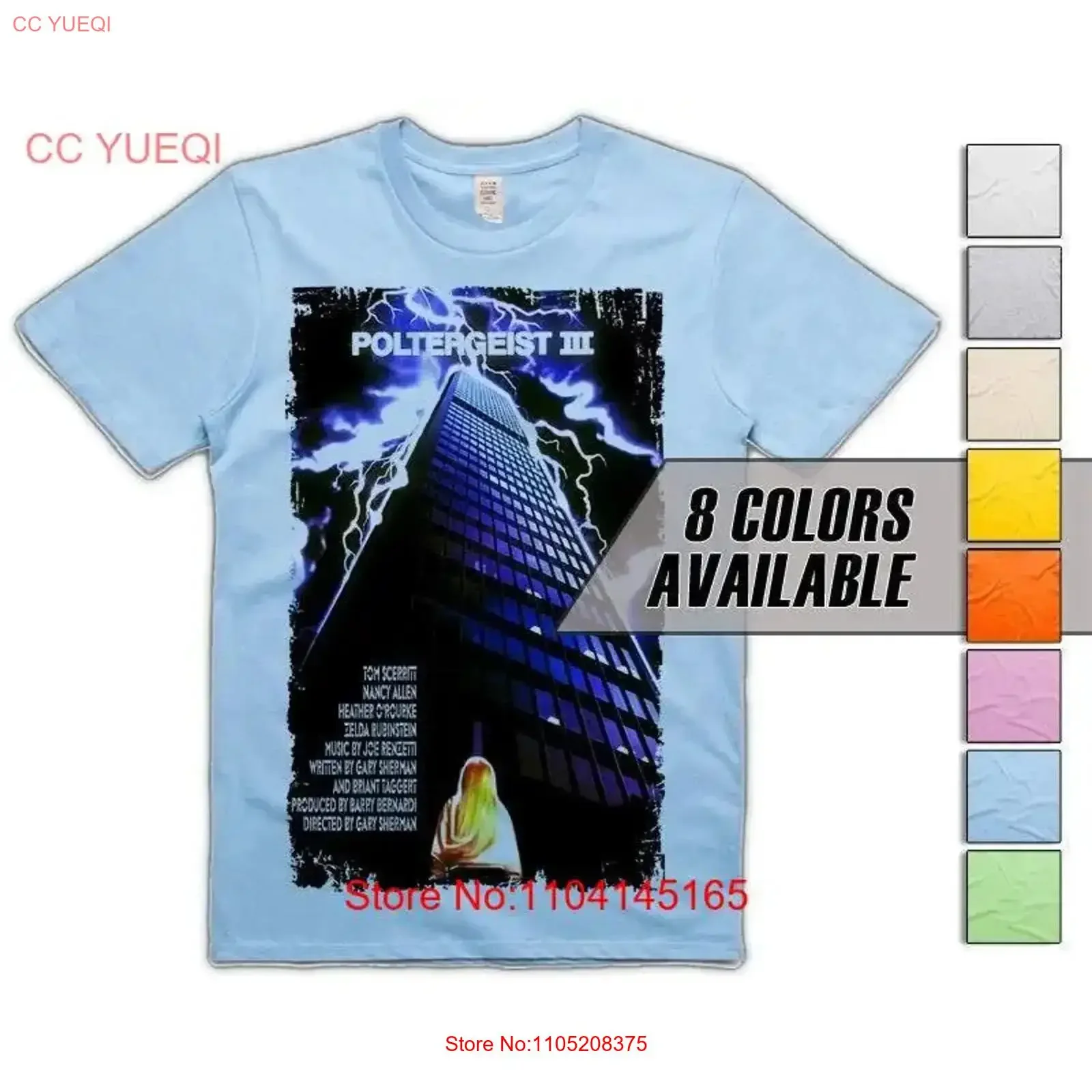 تي شيرت رجالي Poltergeist V6 بجميع المقاسات S 5XL 8 ألوان متوفرة عتيقة ومريحة ومتعددة الاستخدامات للارتداء اليومي