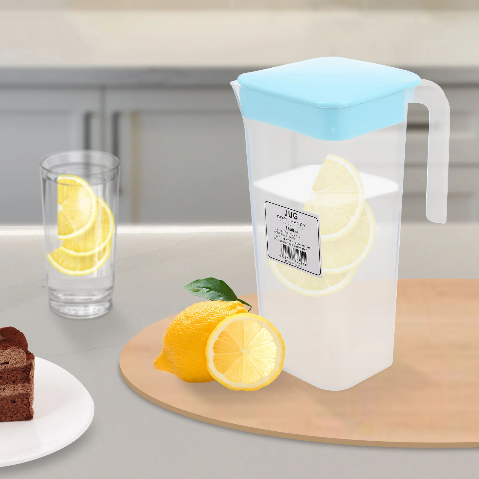 

Large Capacity Office Tea Kettle Water Pitcher Blue 1500ml Office Portable H Jug Container Dispenser Tea Kettle Bottle
