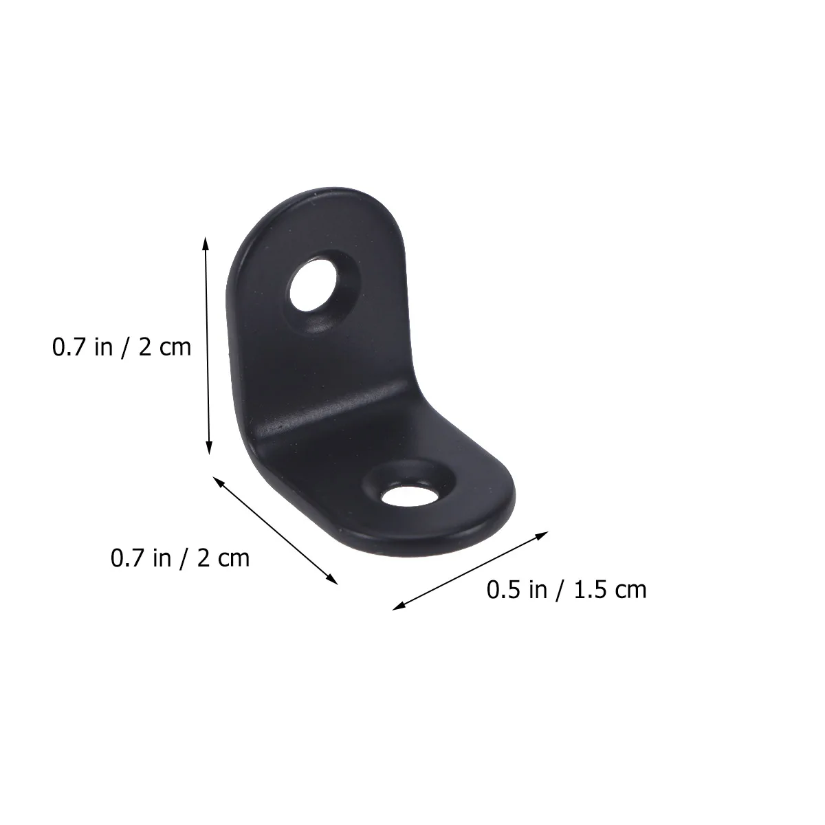 

50 Pcs Heavy Duty Stainless Steel Brackets Black Shelf Corner Brace Angle Bracket for Storage Rack Bookshelf Kitchen