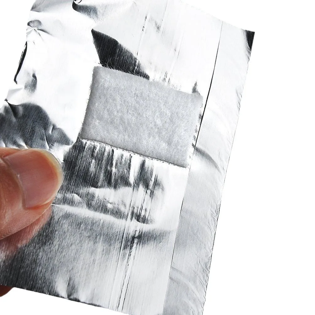 1000 peças folha de alumínio arte do prego embeber fora polonês remoção do prego envolve toalha gel removedor manicure ferramenta para salão de beleza casa