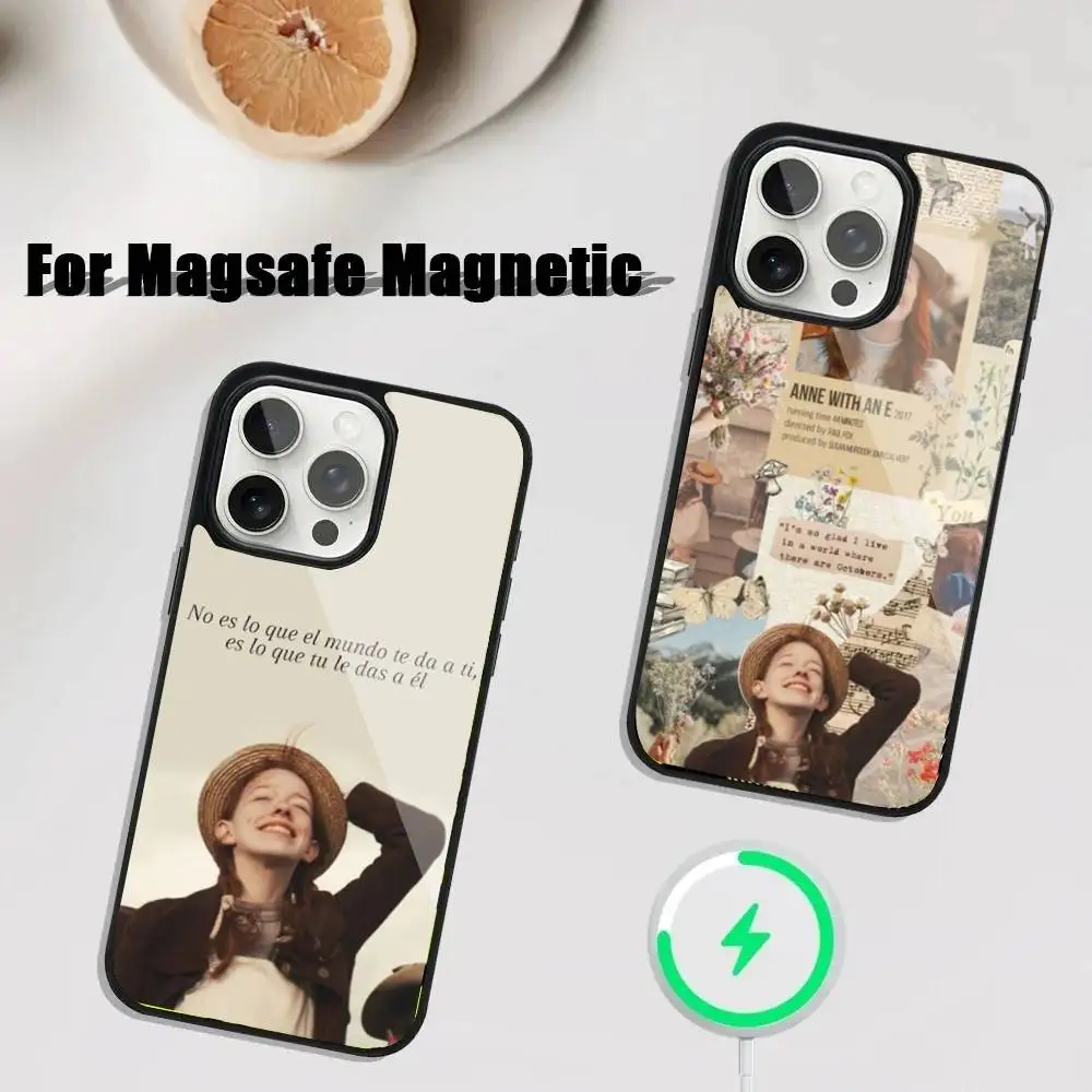 

A-Annes With An E Phone Case For iPhone 16,15,14,13,12,11,Plus,Pro,Max Mini Magsafe Magnetic Wireless Charging