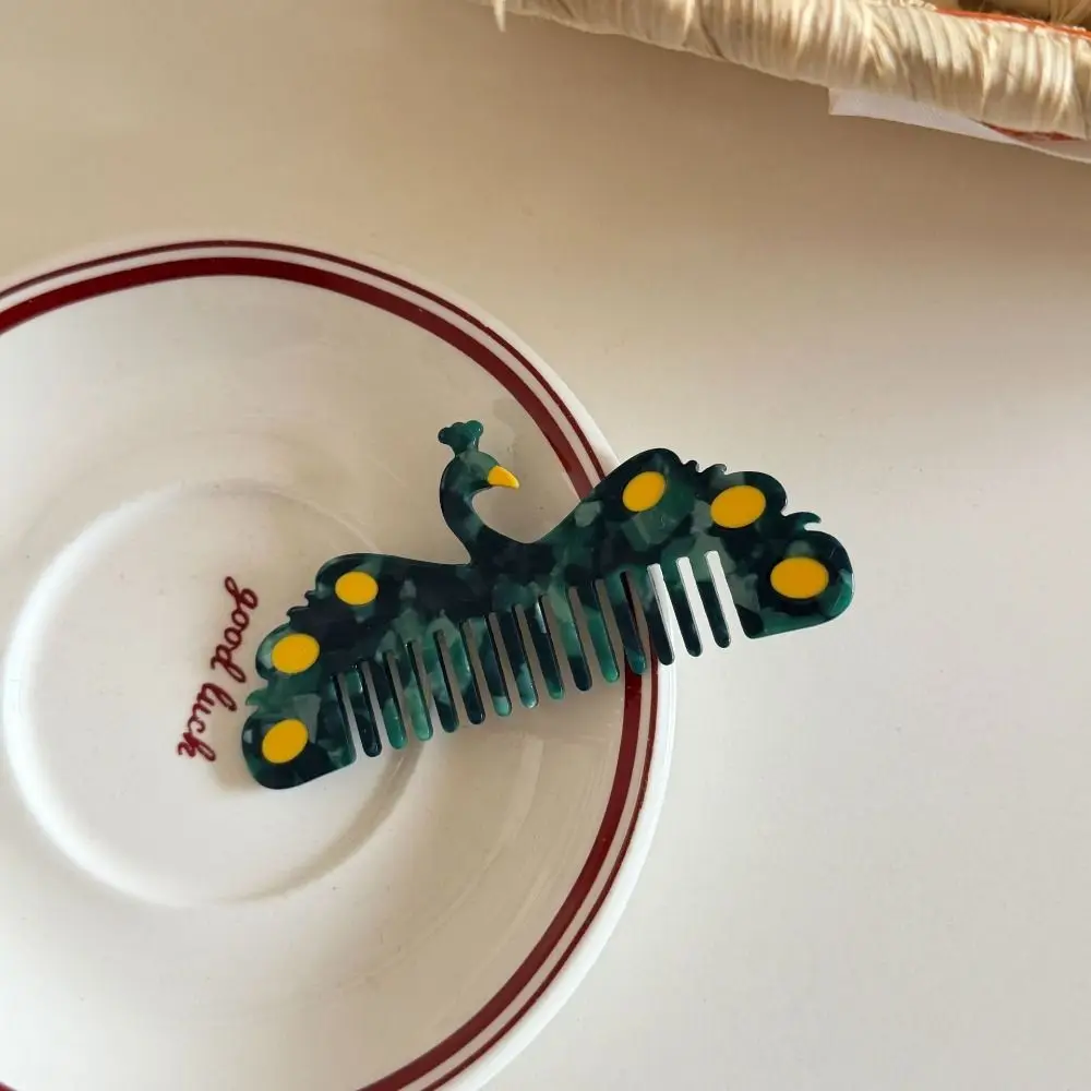 Puppy Animal Acetate Comb Acetic Acid Fruit Cartoon Makeup Comb Flower Wide Toothed Hairdressing Combs Barber Shop Salon