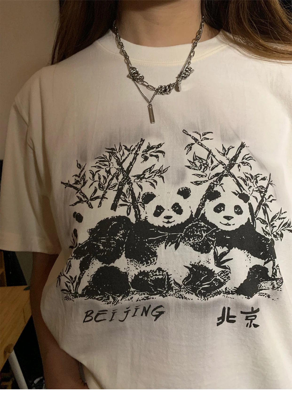 Beijing Panda Friends  Tshirt  Flower  Print T Shirt Country Music Graphic T Shirts  Women T-shirts Retro Wallen Shirt Tops