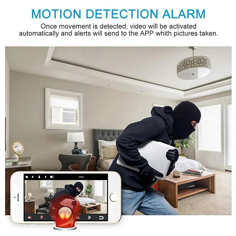 Imagem -05 - Xiaomi-micro Filmadora Home Security com Detecção de Movimento Mini Câmera Visão Noturna Gravador de Áudio e Vídeo Full hd Wifi 5g 1080p