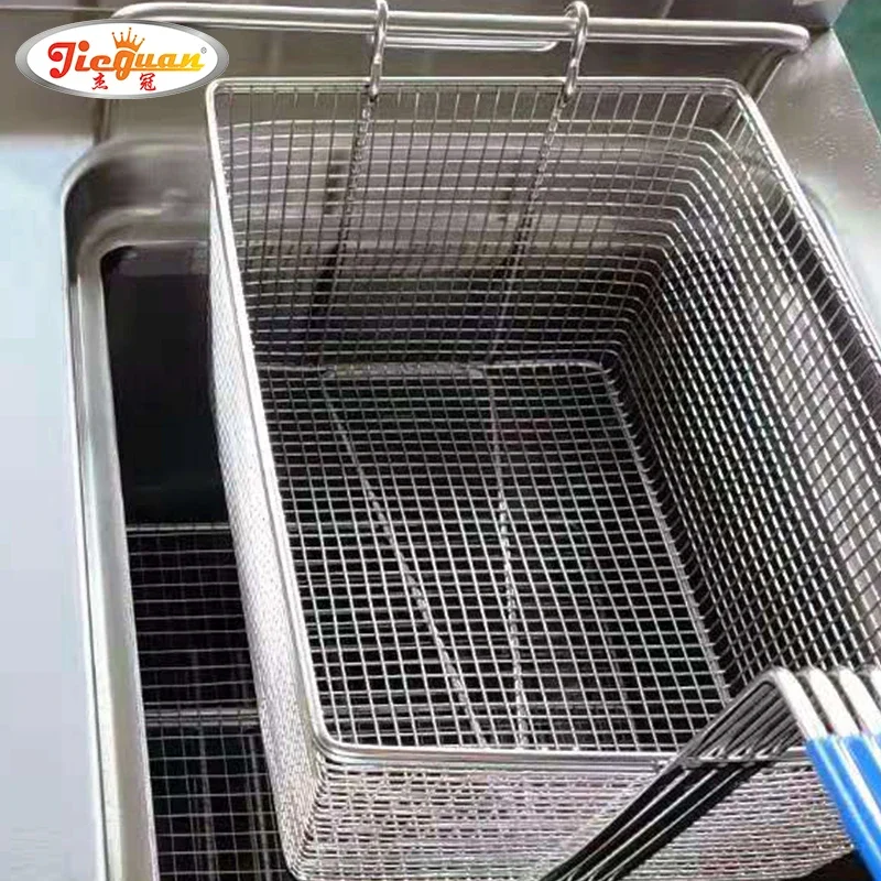 Electric Deep Fryer with 2-Tank&2-Basket for Commercial Use