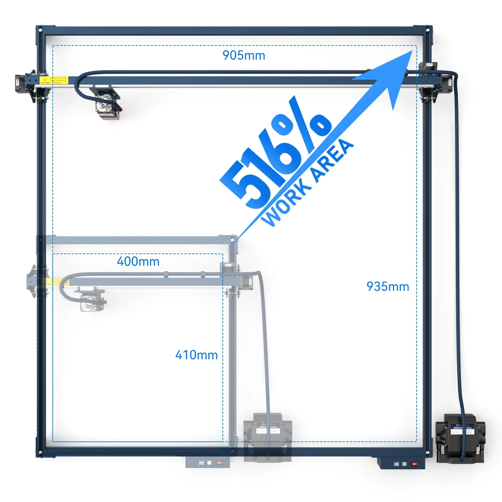 SCULPFUN Expansion Kit 935x905mm for S30/S30 Pro/S30 Pro Max Engraving Area Directly Installed VSlot Shaft XY-axis Extension Kit