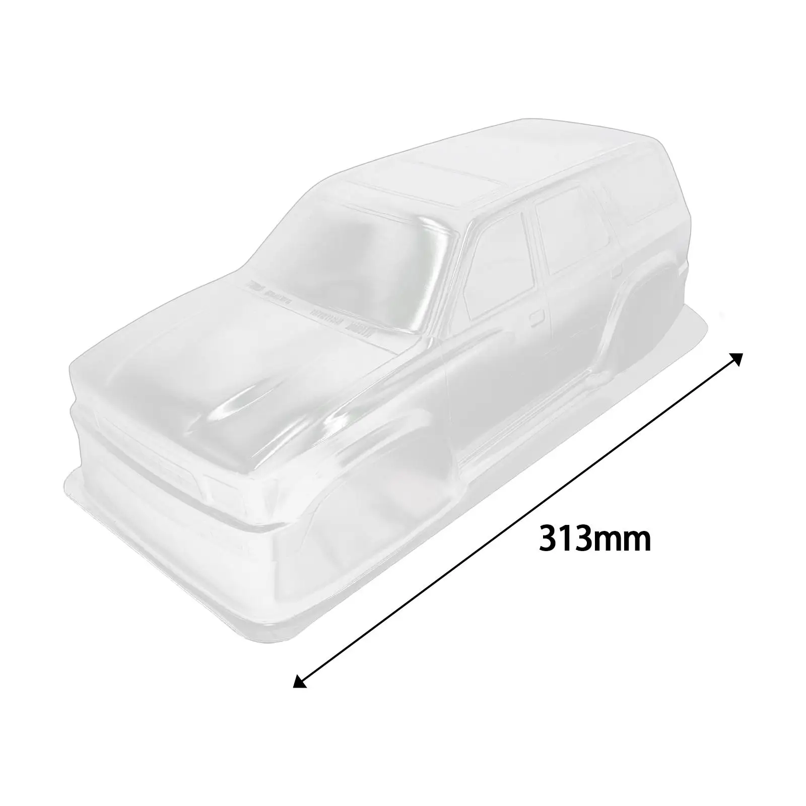 RC-Karosserie im Maßstab 1:10, 313 mm Radstand, fertige Karosserie, transparenter Körper für