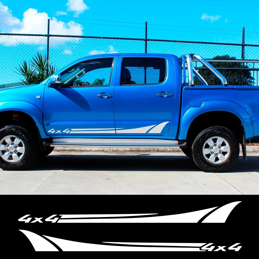 

2Pcs Car Door Side Stripes Stickers Pickup 4x4 Graphic Vinyl Decals Auto Styling Accessories For Nissan NAVARA NP300 D40 D23 D22
