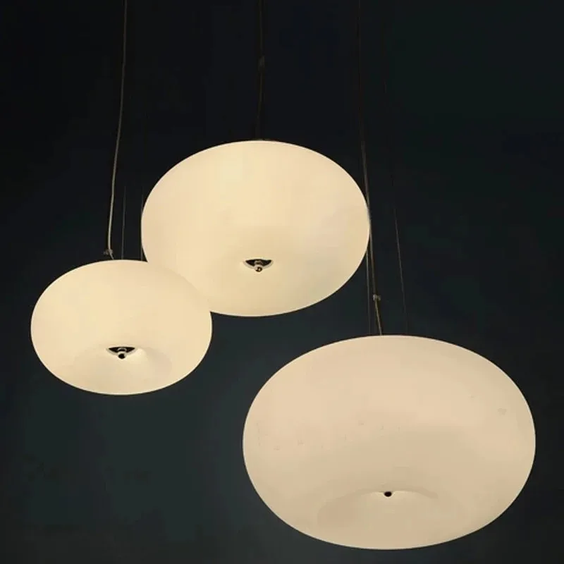 

Donut Milk White Glass Pendant Lamp Dinning Living Room Restaurant Hotel Bar Cafe Loft Apple Doughnut Suspension Hanging Light